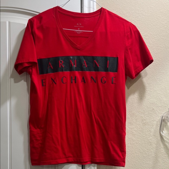 Armani Exchange Red and Black Men's T-Shirt - Picture 1 of 2